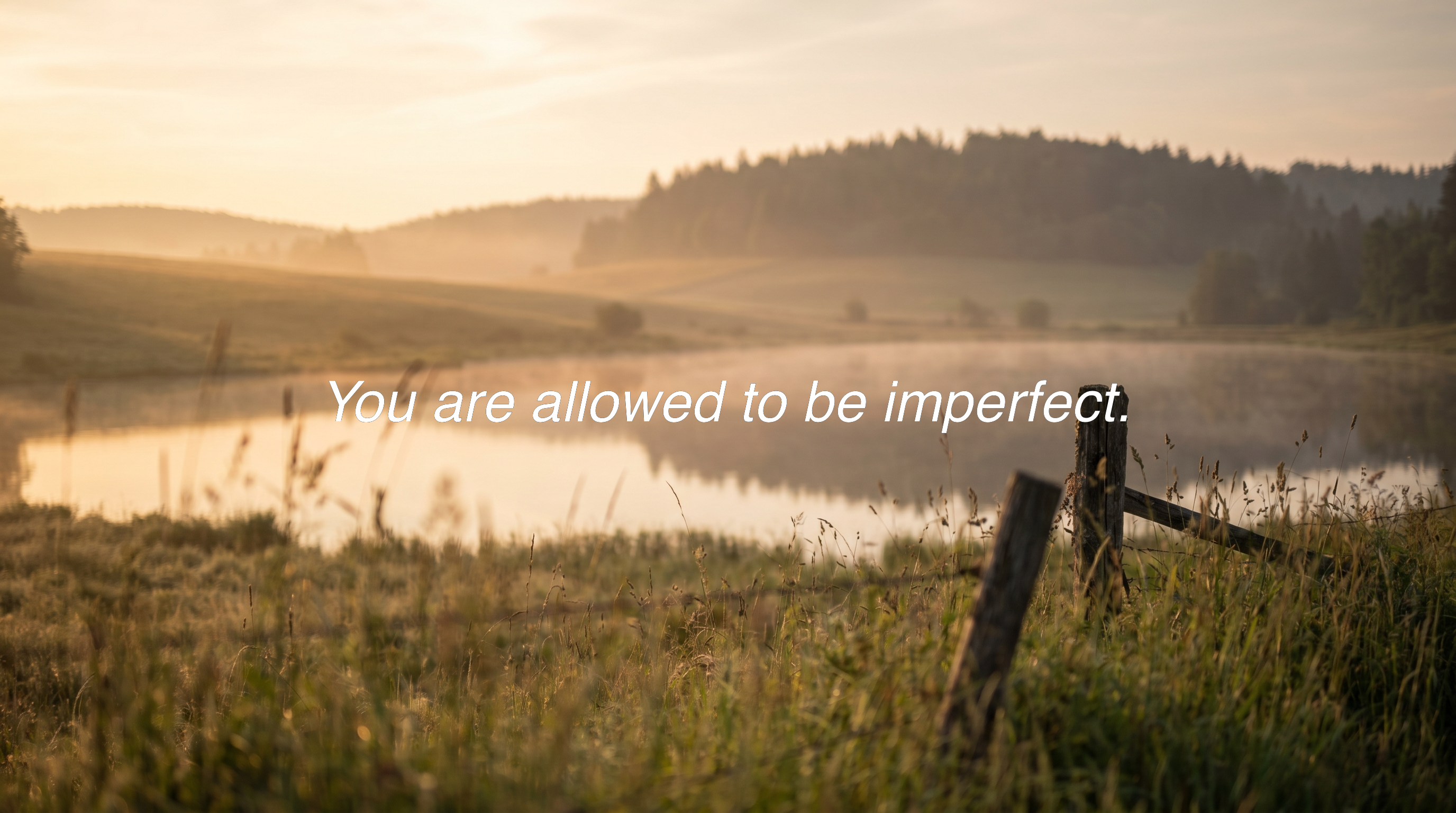 You are allowed to be imperfect.