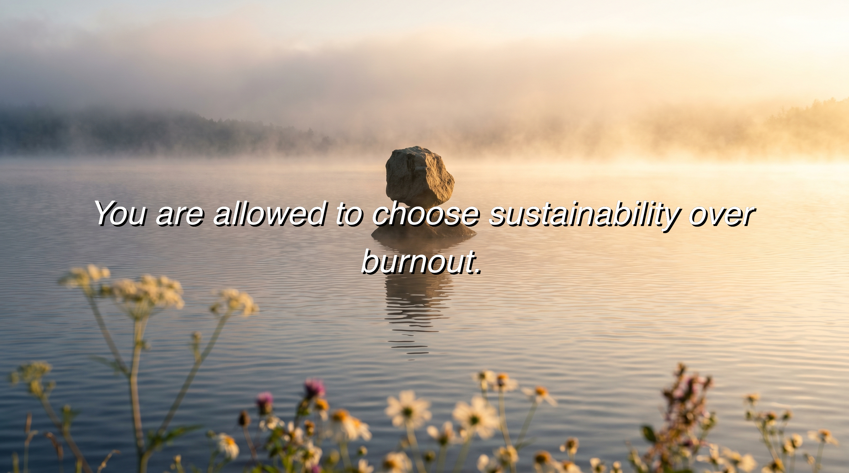 You are allowed to choose sustainability over burnout.
