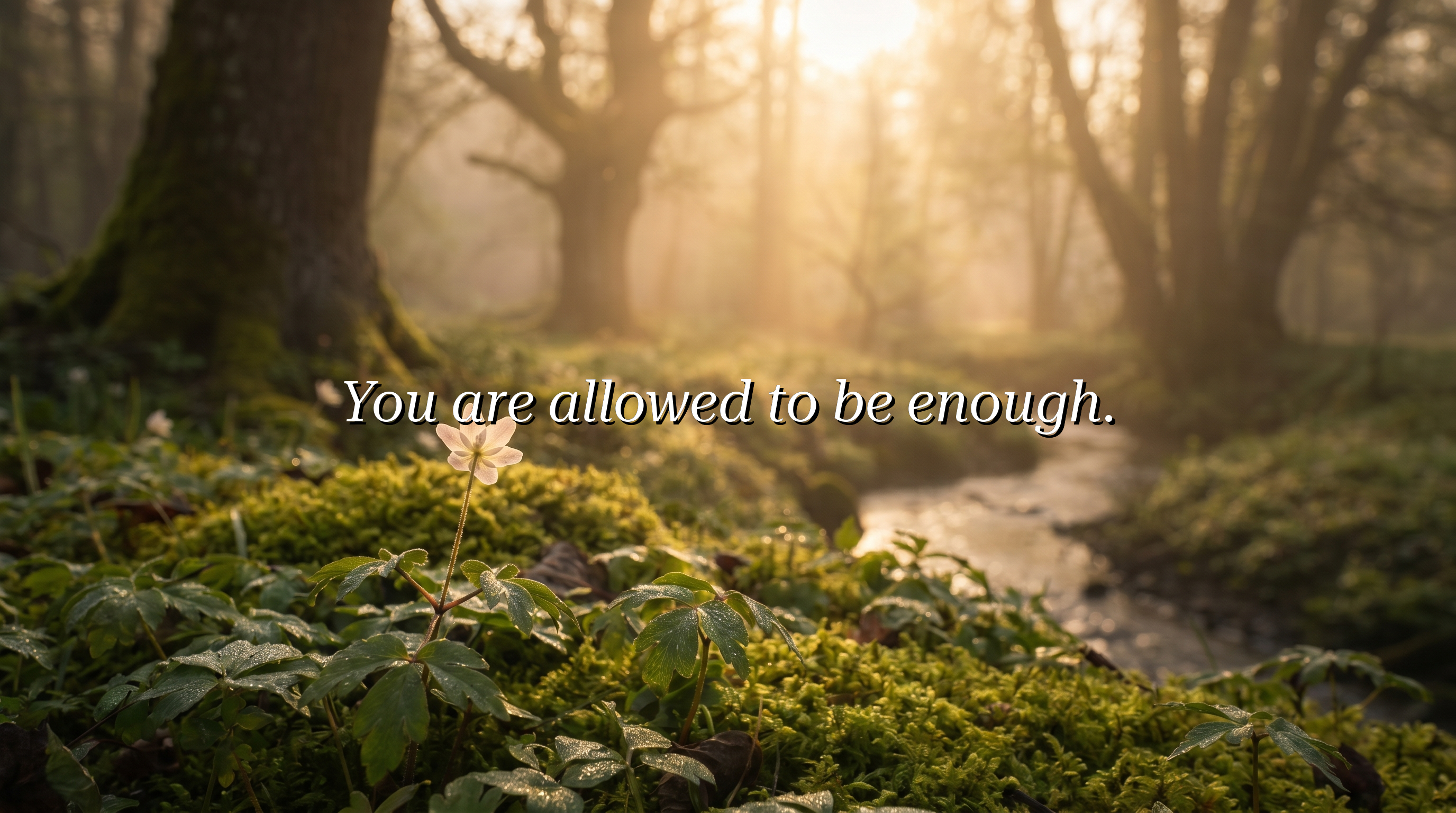 You are allowed to be enough.