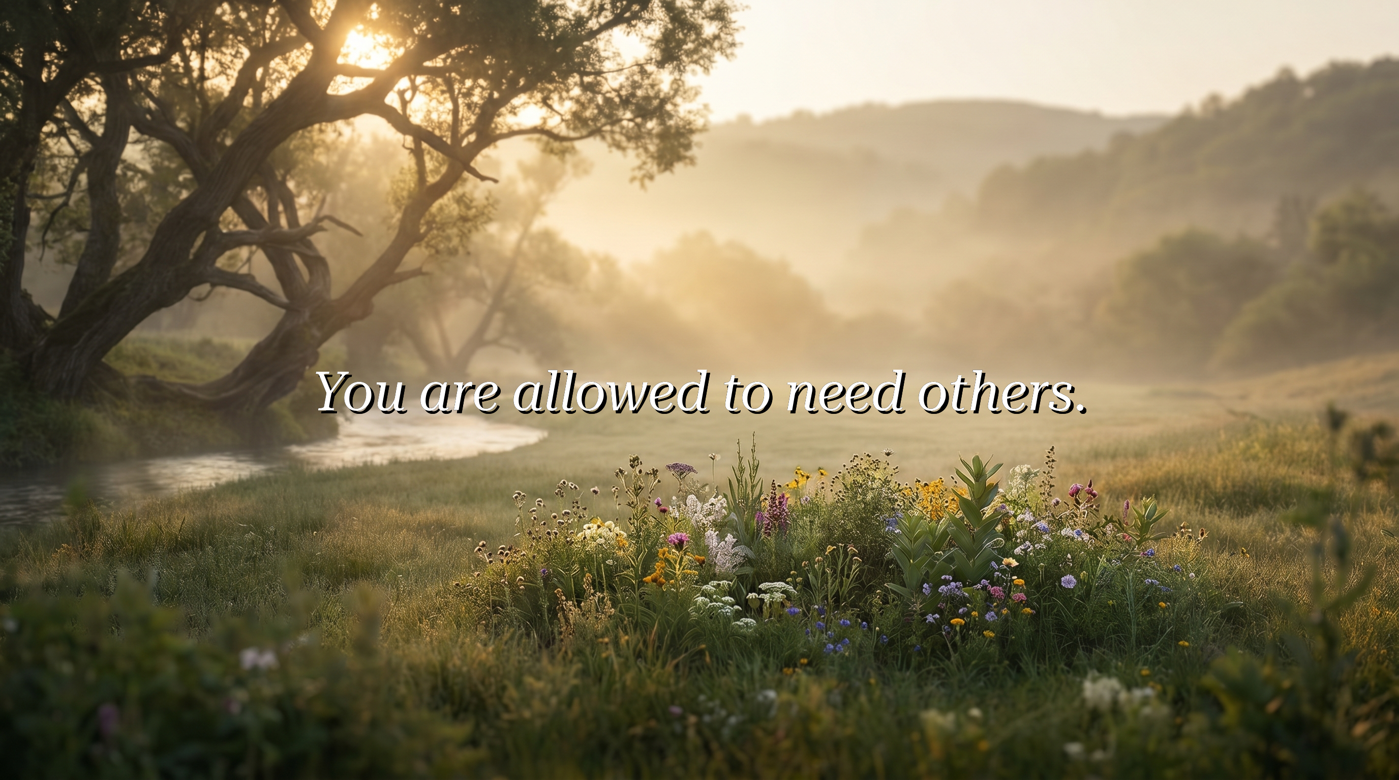 You are allowed to need others.