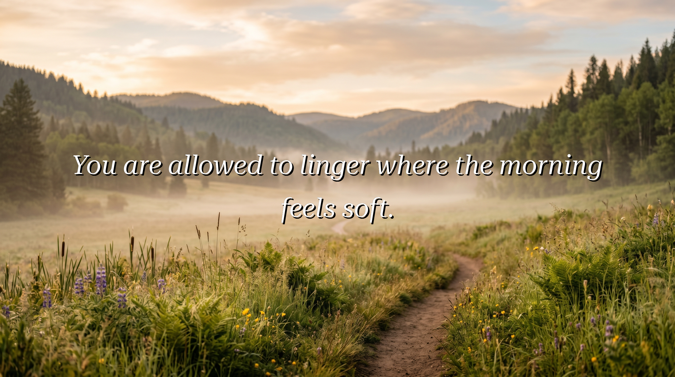 You are allowed to linger where the morning feels soft.