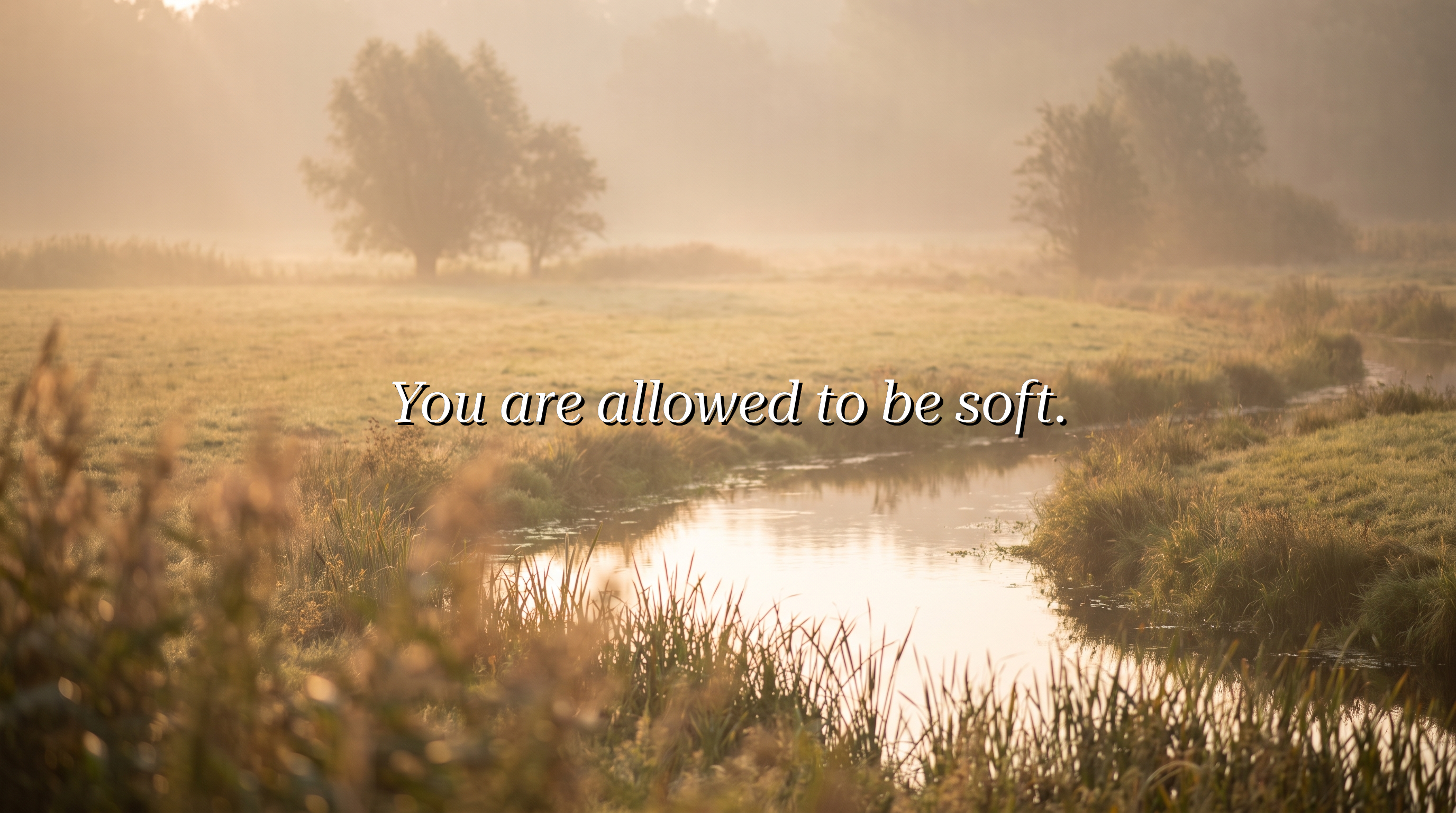 You are allowed to be soft.