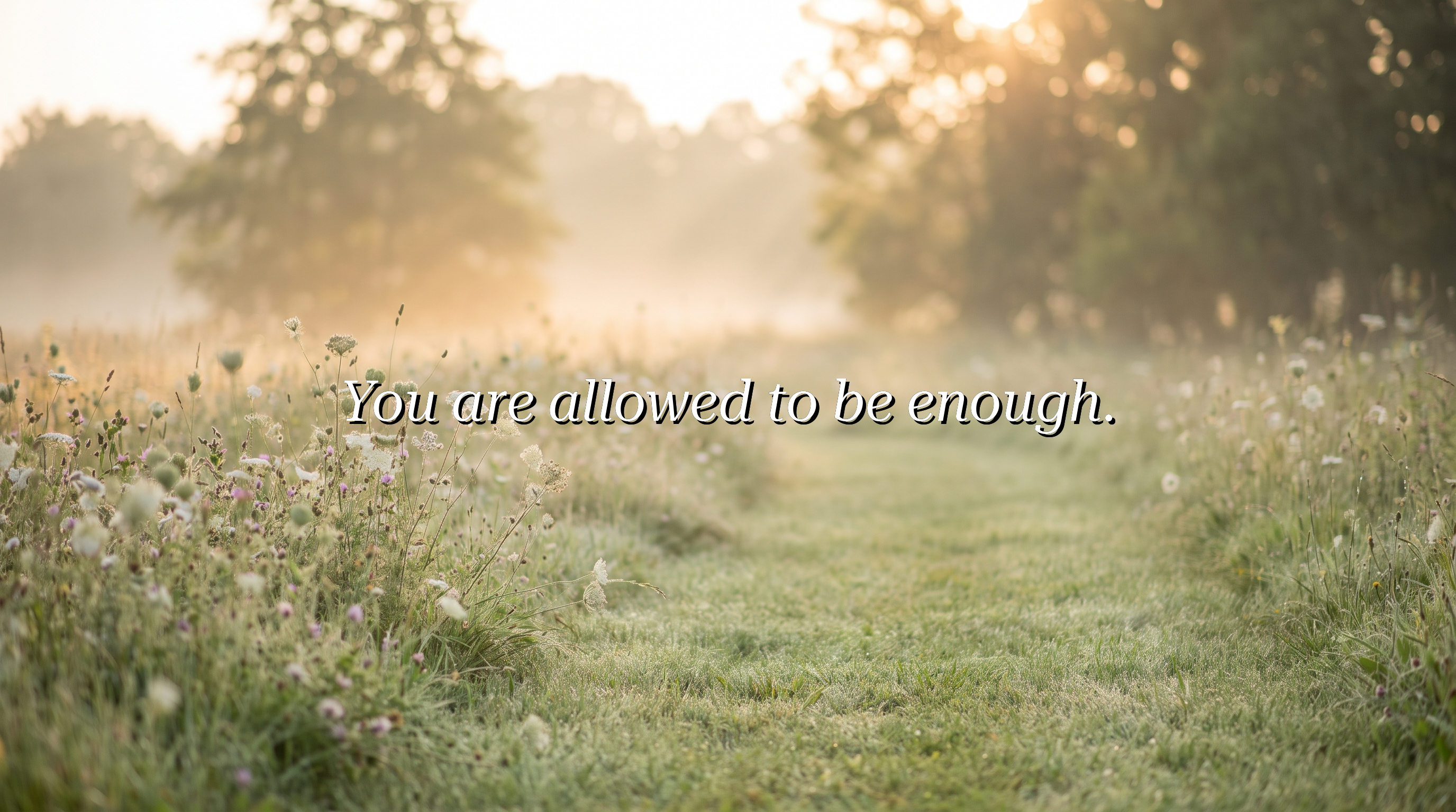 You are allowed to be enough.