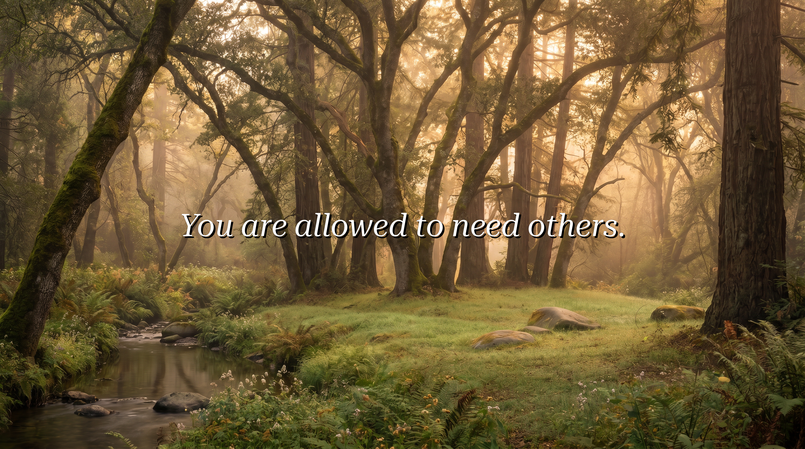 You are allowed to need others.