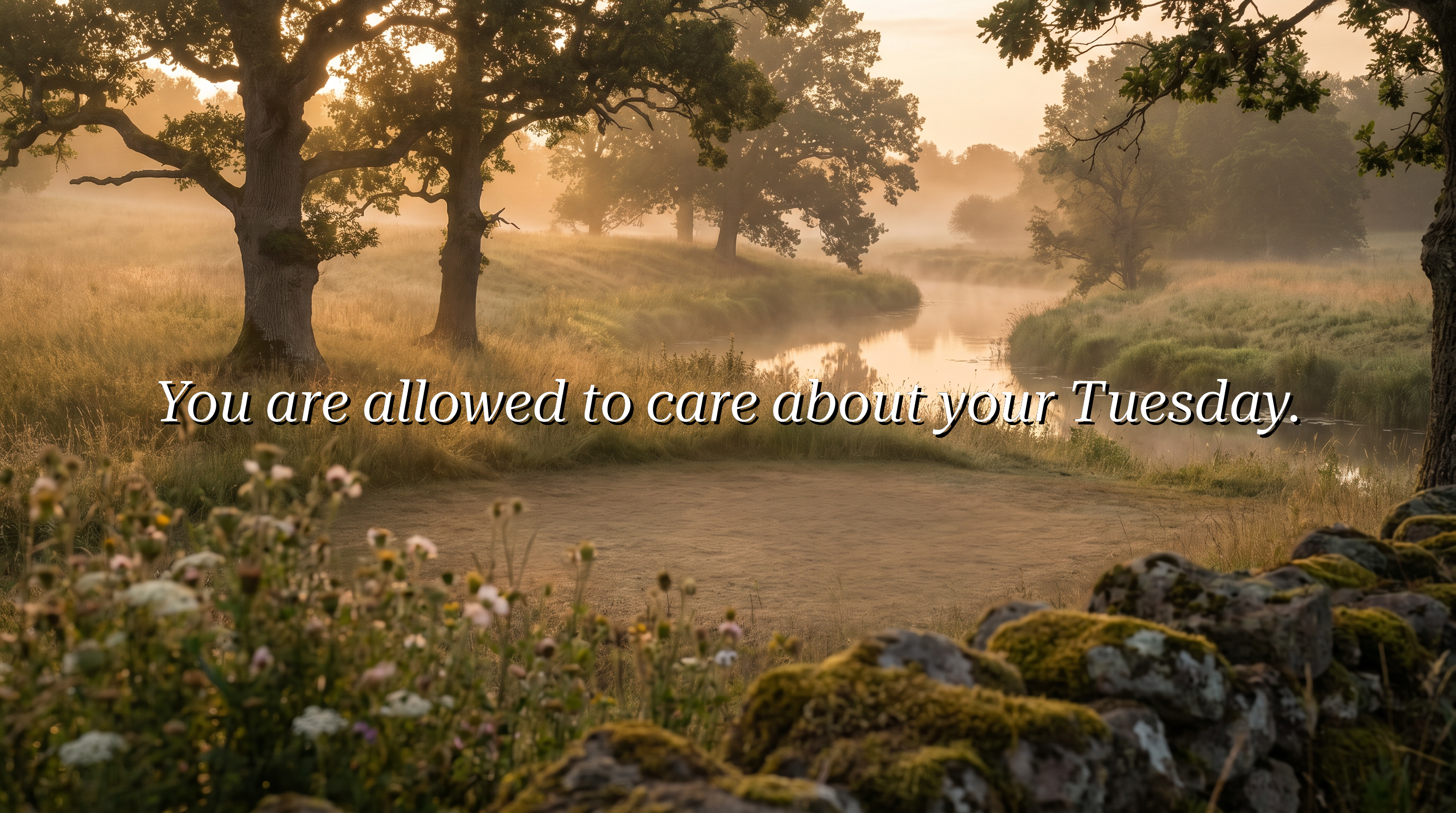 You are allowed to care about your Tuesday.