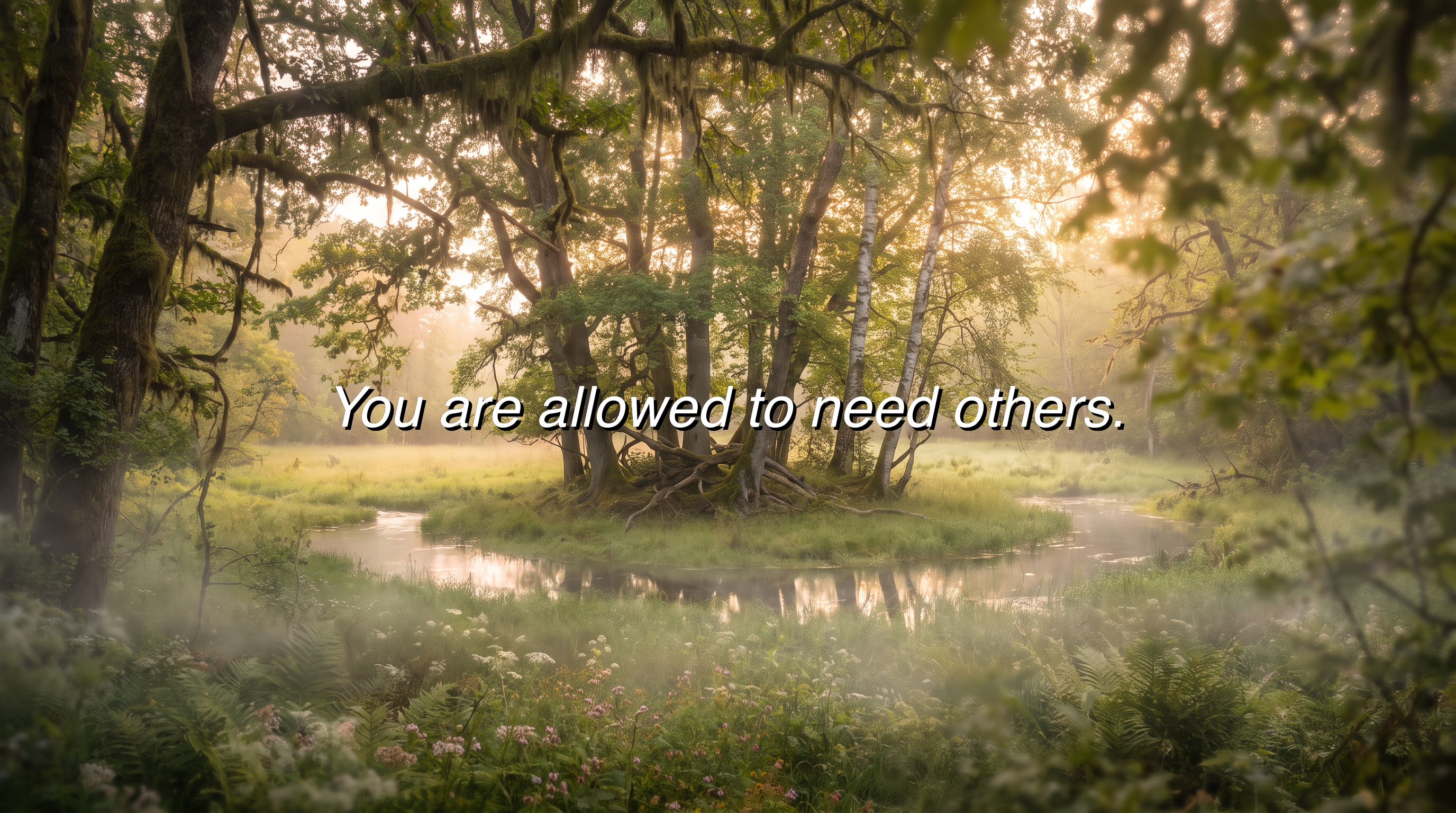 You are allowed to need others.