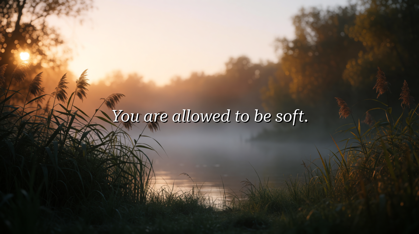 You are allowed to be soft.