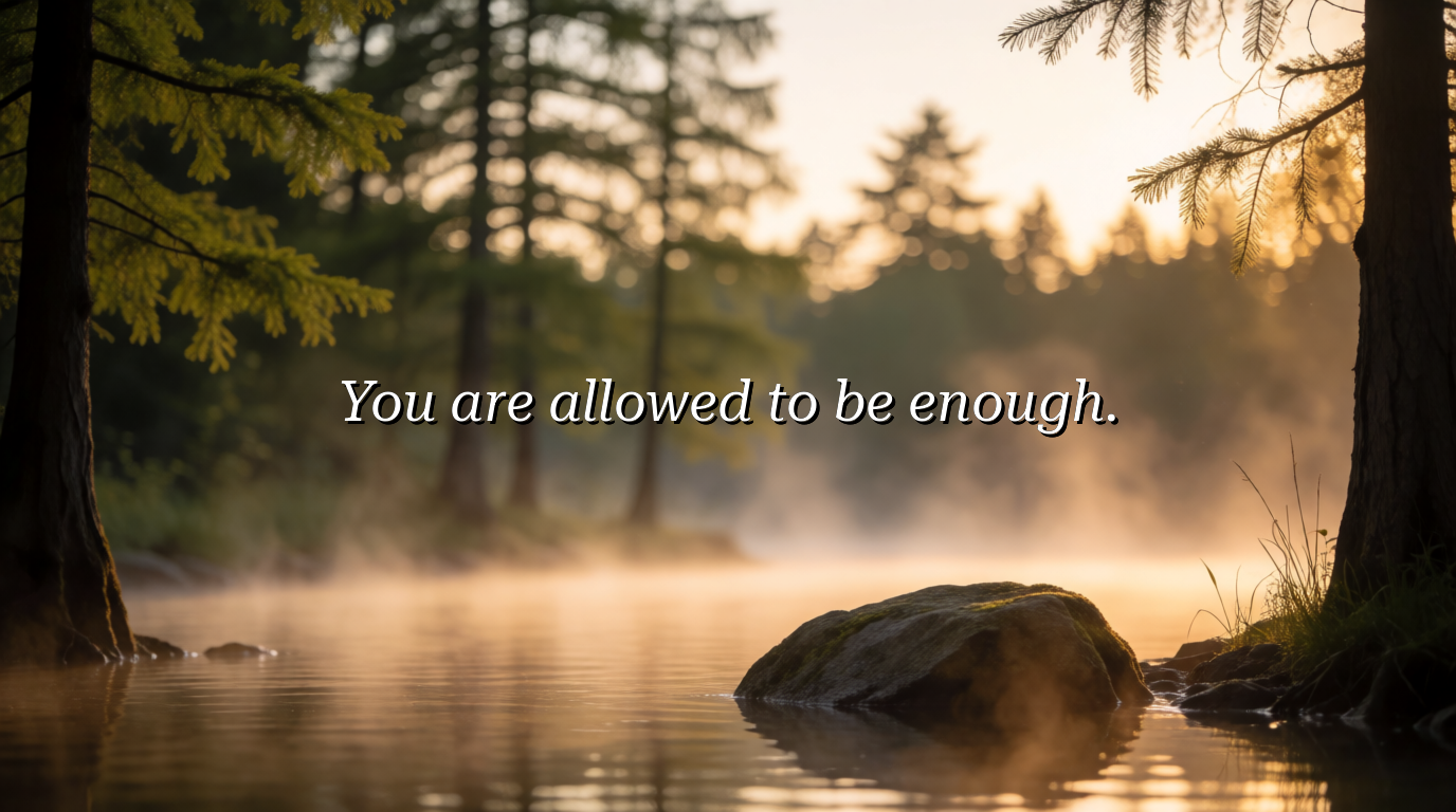 You are allowed to be enough.