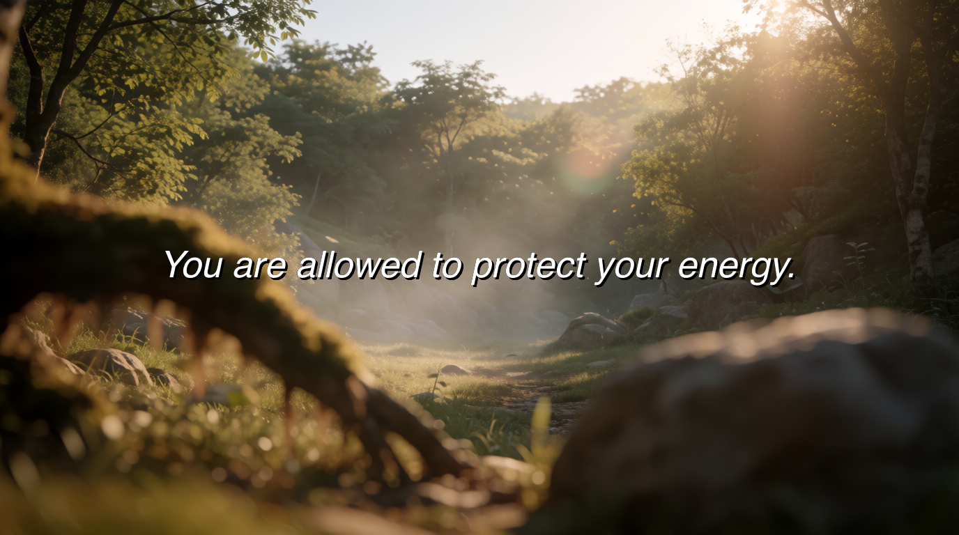 You are allowed to protect your energy.